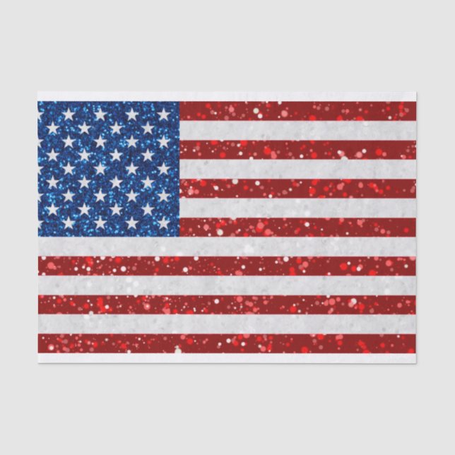 Papel De Seda Bandeira Americana de 4 de julho (Frente )