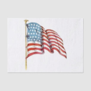 Papel De Seda Bandeira americana de ondulação