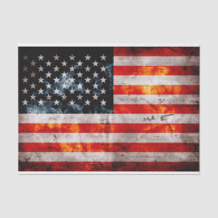 Papel De Seda Bandeira americana resistida do vintage