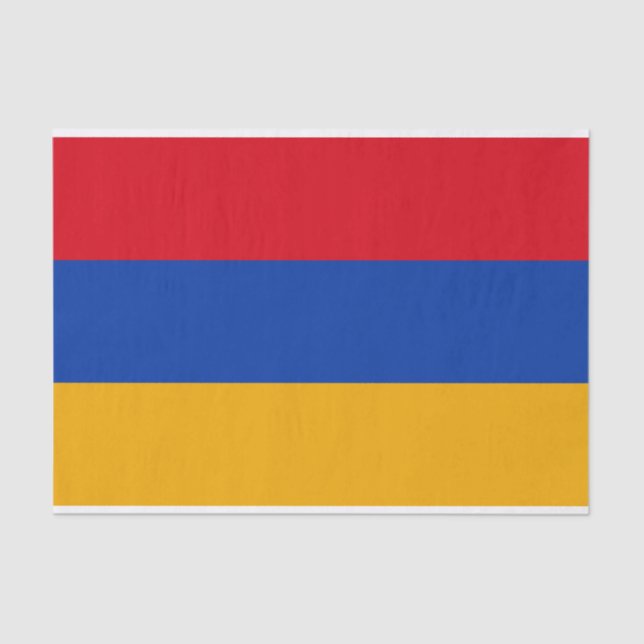 Papel De Seda Bandeira Armênio Patriótica (Frente )