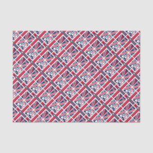 Papel De Seda Bandeira BRITÂNICA de Union Jack do vintage com