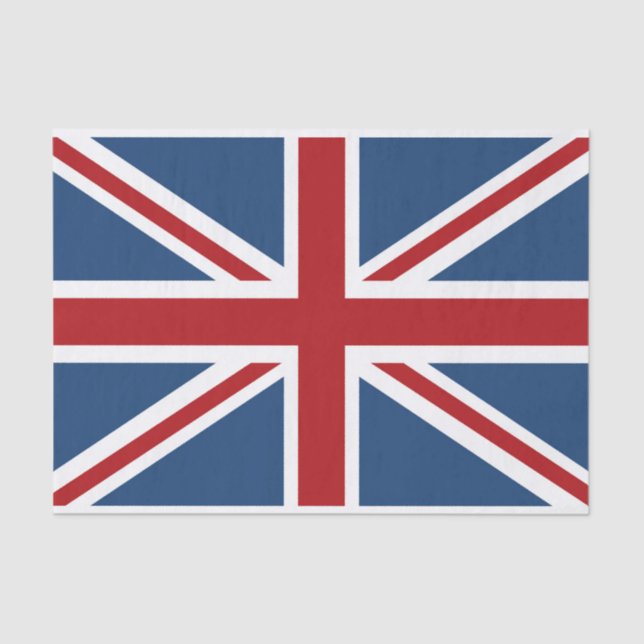 Papel De Seda Bandeira clássica de Union Jack Reino Unido (Frente )