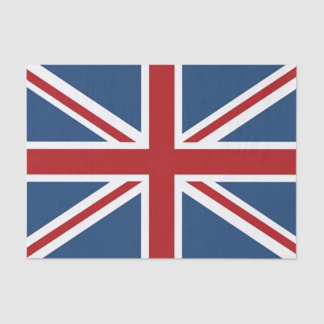Papel De Seda Bandeira clássica de Union Jack Reino Unido (Frente )