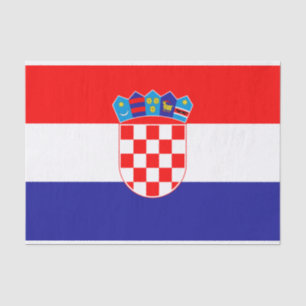 Papel De Seda Bandeira Croata Patriótica
