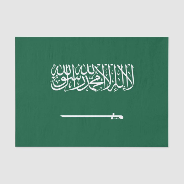 Papel De Seda Bandeira da Arábia Saudita (Frente )