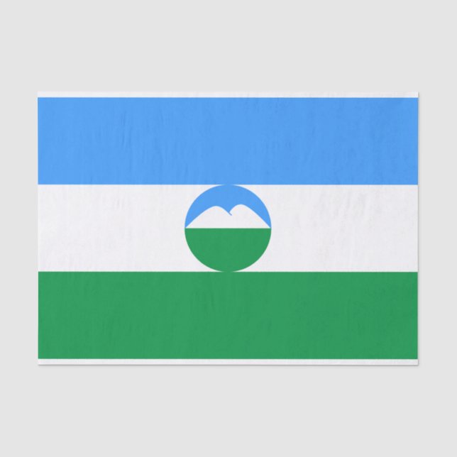 Papel De Seda Bandeira da Cabárdia-Balcária (Frente )