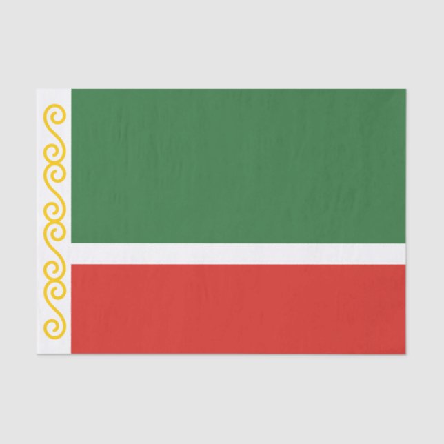 Papel De Seda Bandeira da Chechênia (Frente )