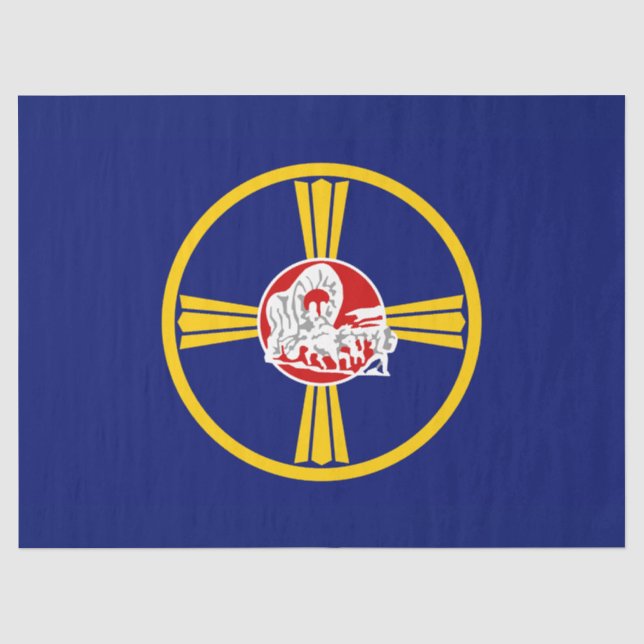 Papel De Seda Bandeira da Cidade de Omaha (Nebraska) (Frente )