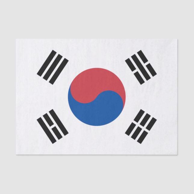 Papel De Seda Bandeira da Coreia do Sul (Frente )