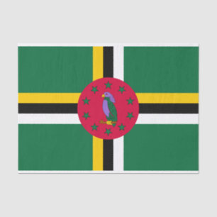 Papel De Seda Bandeira da Dominica