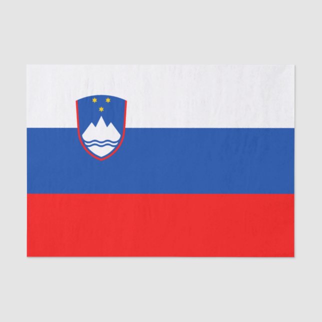 Papel De Seda Bandeira da Eslovênia (Frente )