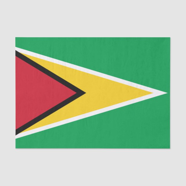 Papel De Seda Bandeira da Guiana (Frente )