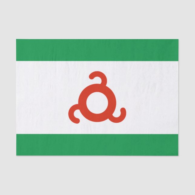 Papel De Seda Bandeira da Ingushetia (Frente )