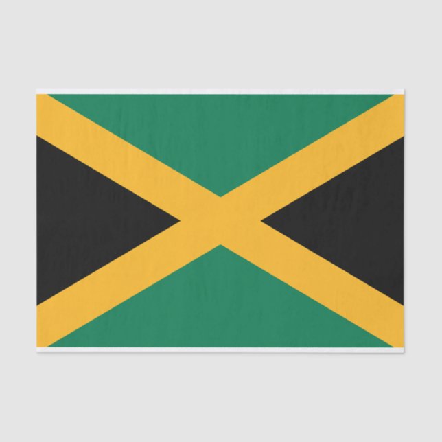 Papel De Seda bandeira da Jamaica (Frente )