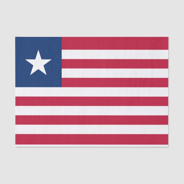 Papel De Seda Bandeira da Libéria (Frente )