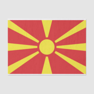 Papel De Seda Bandeira da Macedônia do Norte