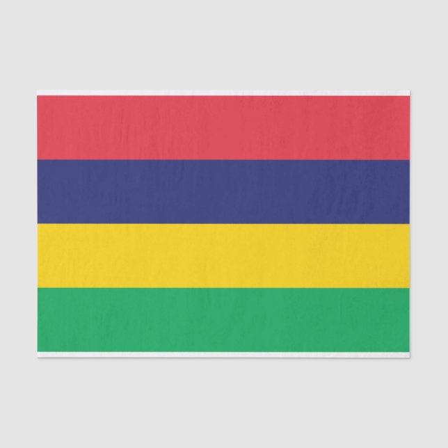 Papel De Seda Bandeira da Maurícia (Frente )