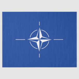Papel De Seda bandeira da nato do Atlântico Norte Organização