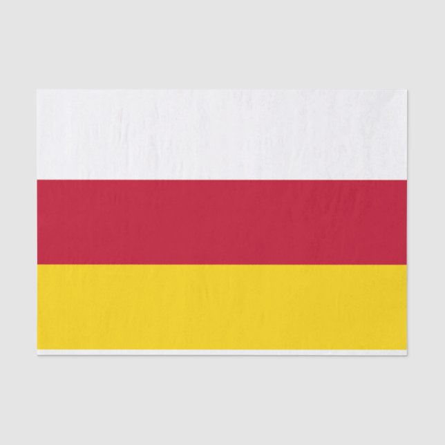 Papel De Seda Bandeira da Ossétia do Norte (Frente )