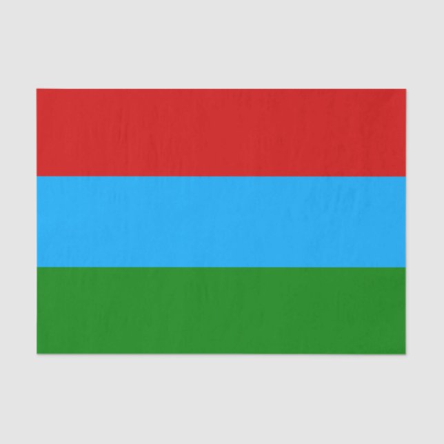 Papel De Seda Bandeira da República da Carélia (Frente )