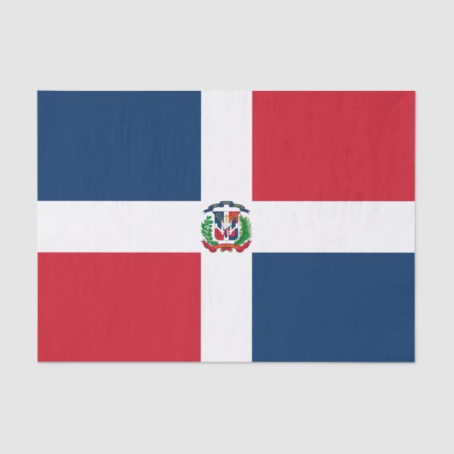 Papel De Seda Bandeira da República Dominicana (Frente )