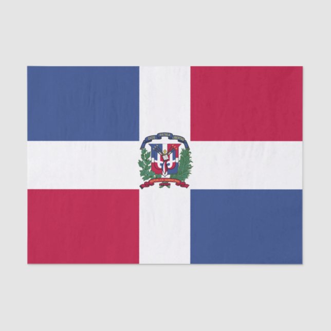 Papel De Seda Bandeira da República Dominicana (Frente )