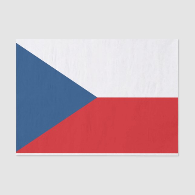 Papel De Seda Bandeira da República Tcheca (Frente )