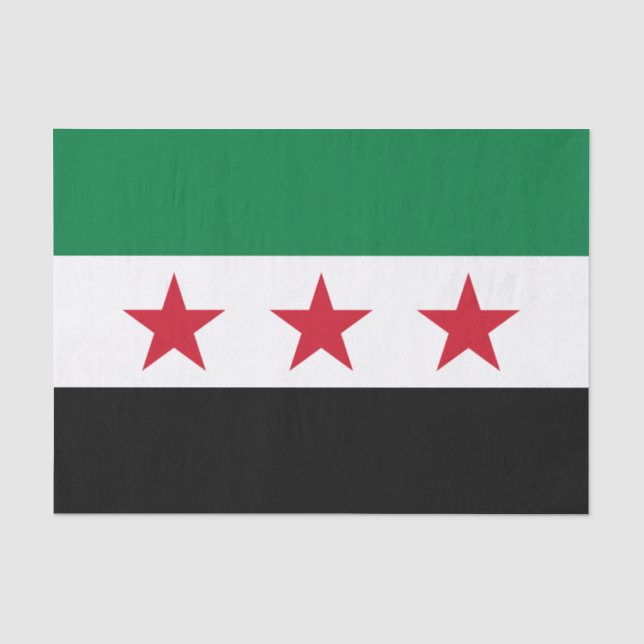 Papel De Seda Bandeira da Síria (Frente )