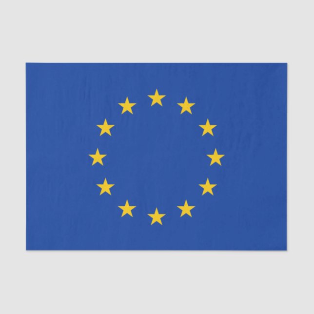 Papel De Seda Bandeira da União Europeia (Frente )