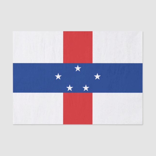 Papel De Seda Bandeira das Antilhas Neerlandesas (Frente )