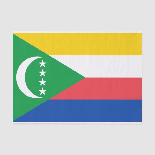 Papel De Seda Bandeira das Comores (Frente )