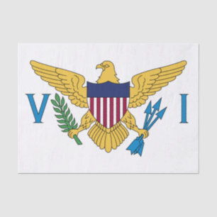 Papel De Seda Bandeira das Ilhas Virgens dos Estados Unidos