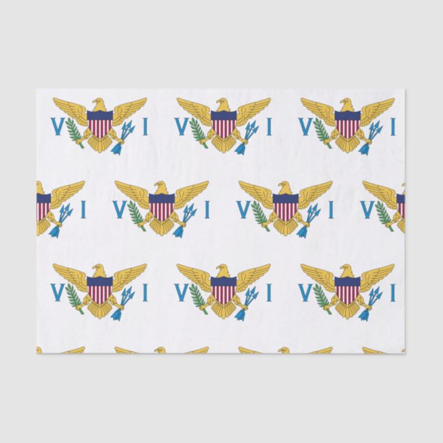 Papel De Seda Bandeira das Ilhas Virgens dos EUA (Frente )
