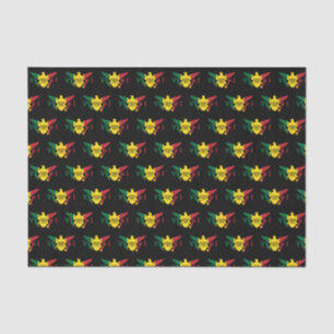 Papel De Seda Bandeira das Ilhas Virgens dos EUA Verde Amarelo