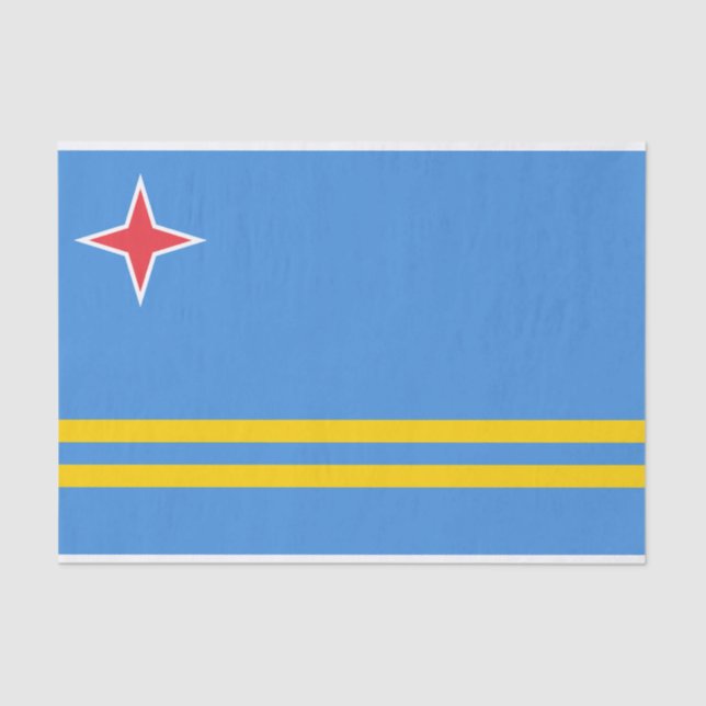 Papel De Seda Bandeira de Aruba Patriótica (Frente )