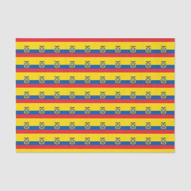 Papel De Seda Bandeira de Equador (Frente )