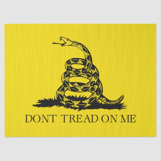 Papel De Seda Bandeira de Gadsden Rattlesnake: Guerra Revolucion (Frente )