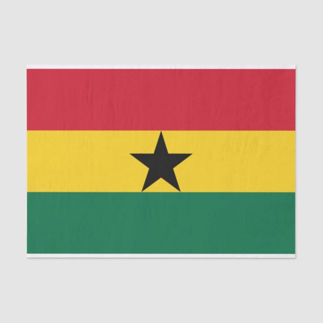 Papel De Seda Bandeira de Ghana (Frente )