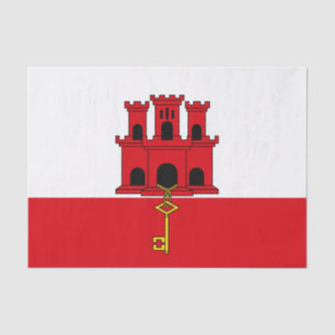 Papel De Seda Bandeira de Gibraltar