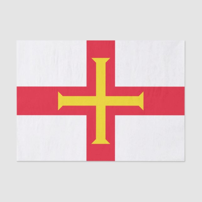 Papel De Seda Bandeira de Guernsey (Frente )