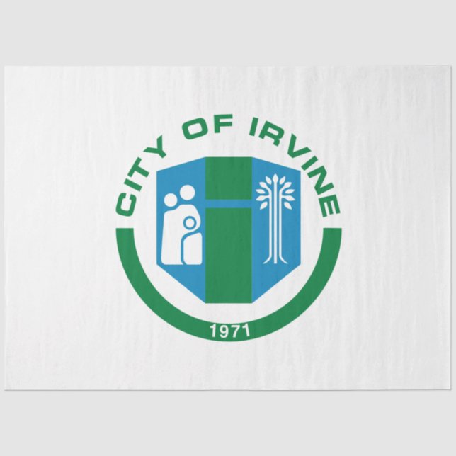 Papel De Seda Bandeira de Irvine (Califórnia) (Frente )