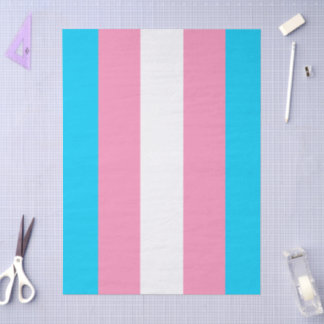 Papel De Seda Bandeira de Listras Transgênero Aniversário