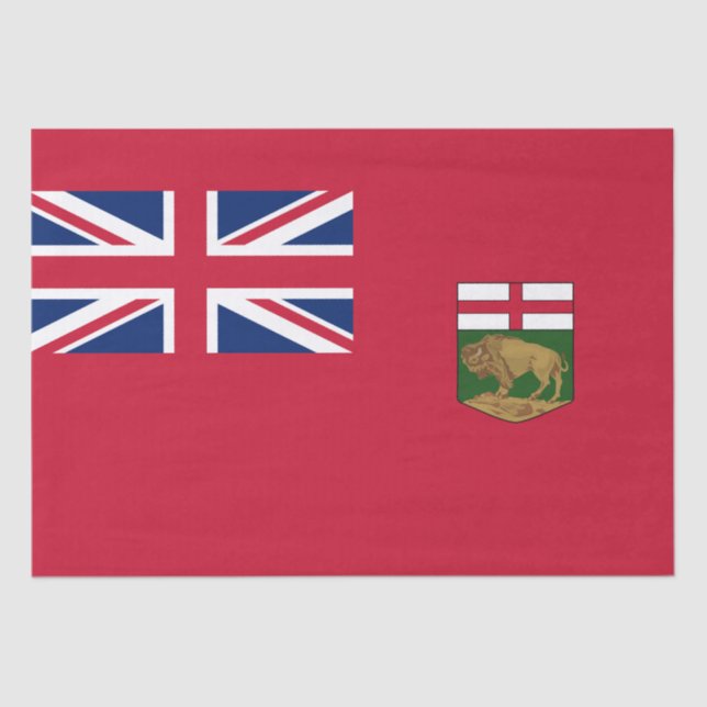 Papel De Seda Bandeira de Manitoba (Frente )