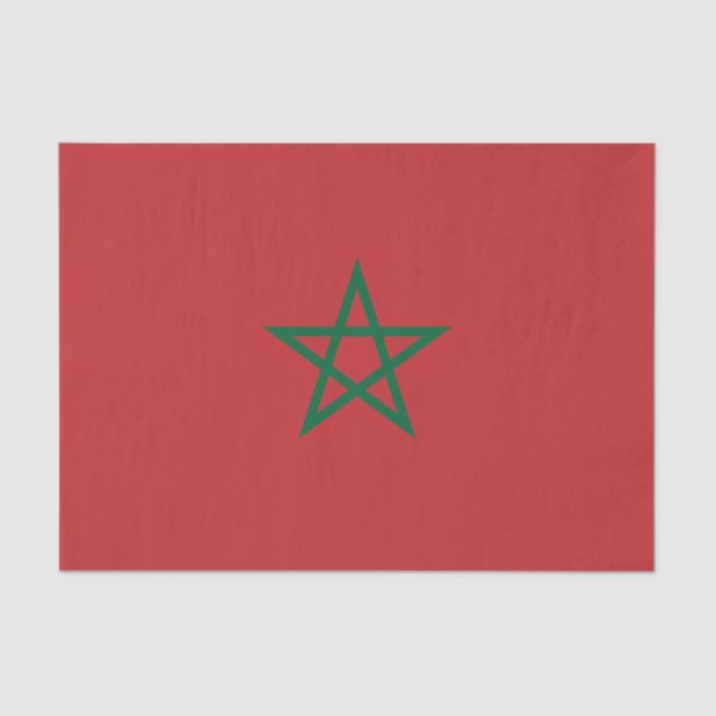 Papel De Seda Bandeira de Marrocos (Frente )