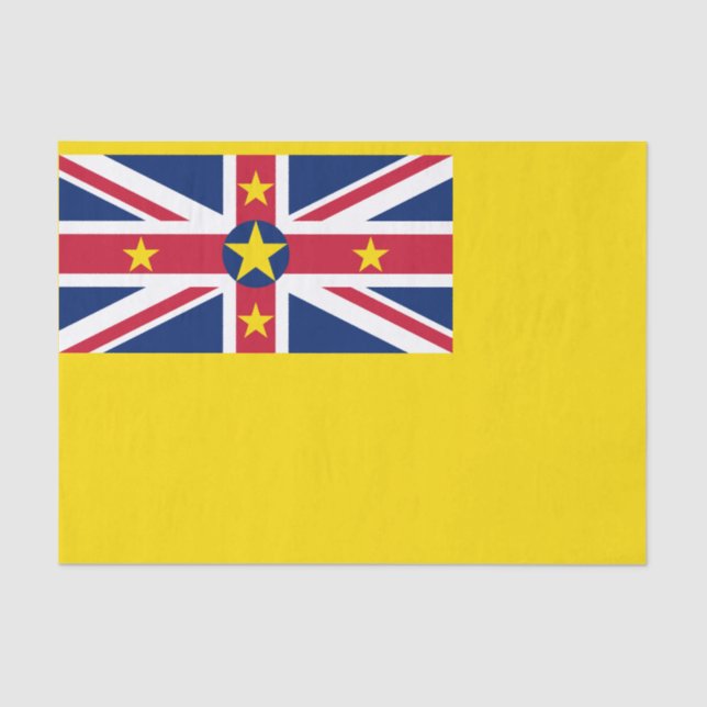 Papel De Seda Bandeira de Niue (Frente )