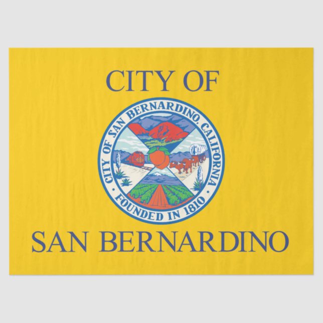 Papel De Seda Bandeira de San Bernardino (Califórnia) (Frente )