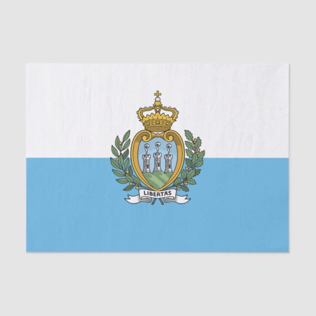Papel De Seda Bandeira de São Marinho (Frente )