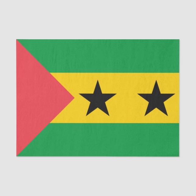 Papel De Seda Bandeira de São Tomé e Príncipe (Frente )