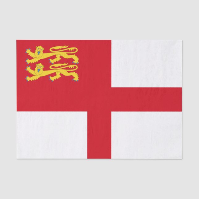 Papel De Seda Bandeira de Sark (Frente )