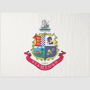 Papel De Seda Bandeira de Stamford (Connecticut)